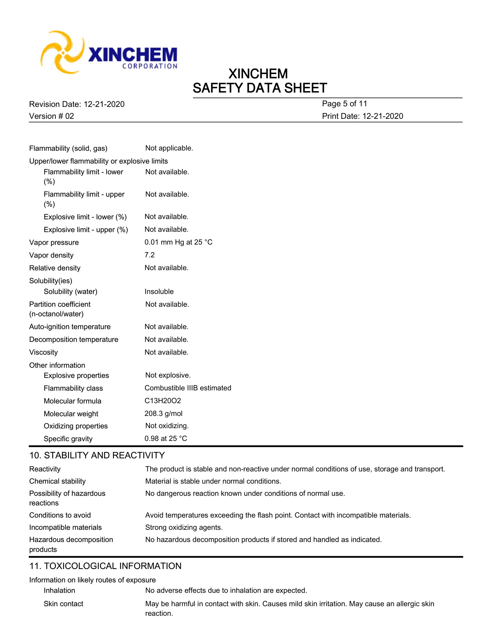 2.Hопилацетат 9ATE4600 128-51-8 MSDS-05