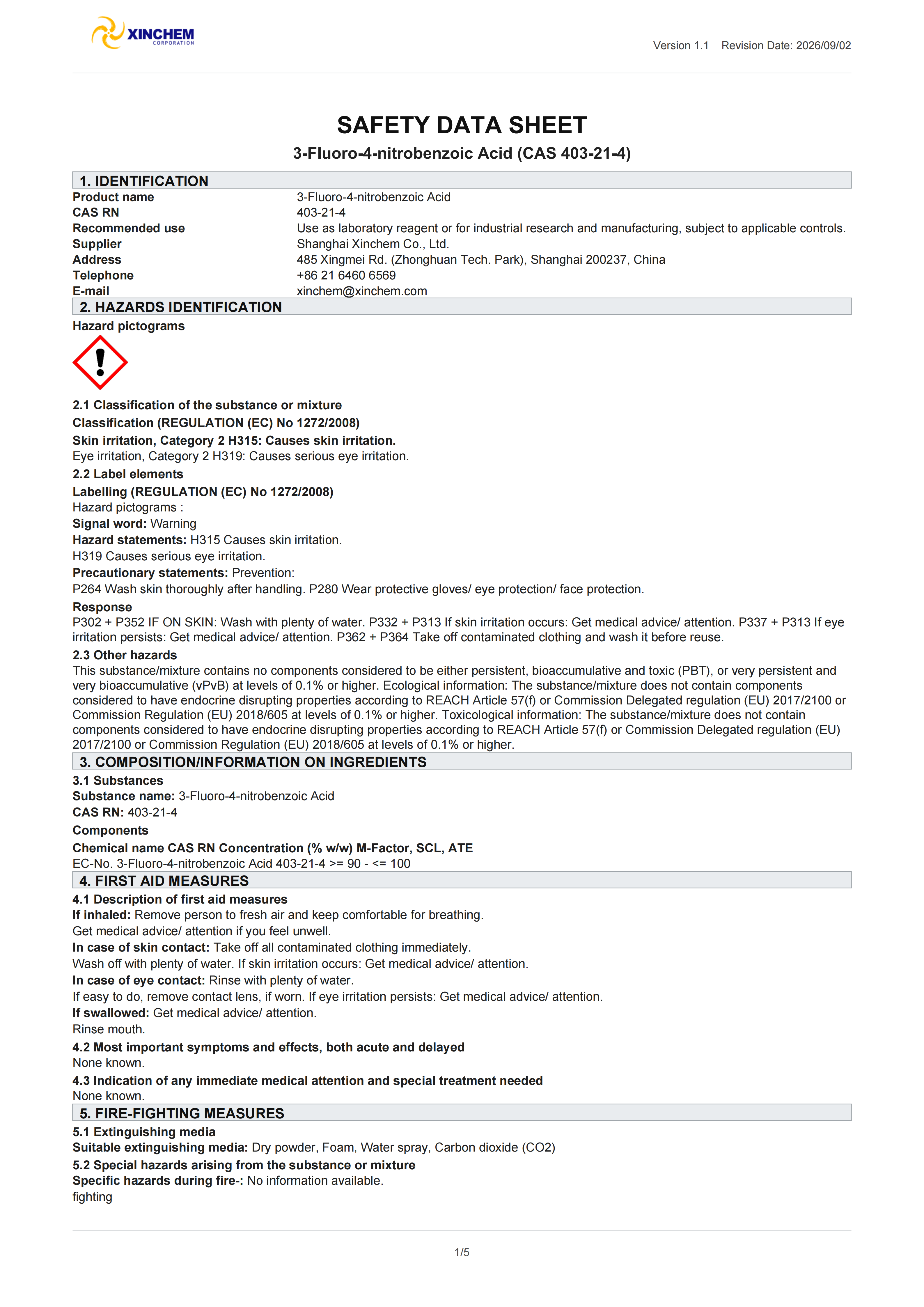 403-21-4_XinChem_SDS_full_01