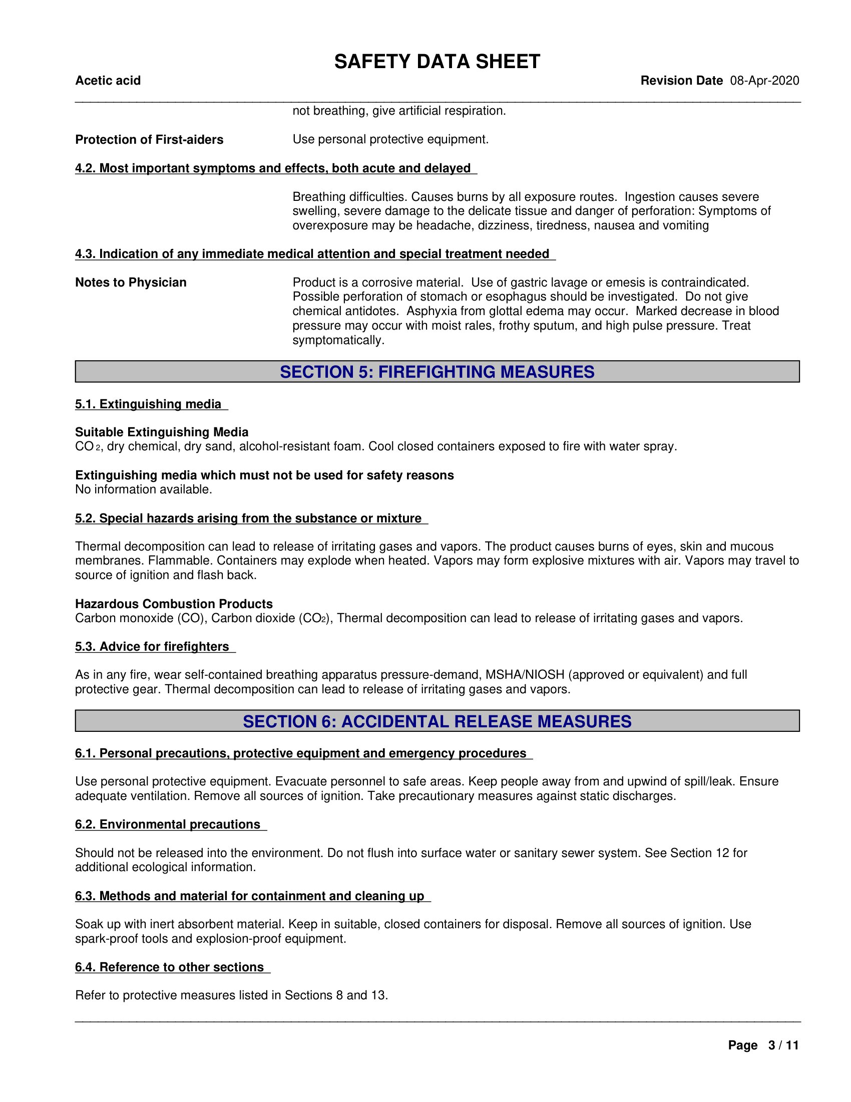 6. Acetic acid 64-19-7 MSDS-03