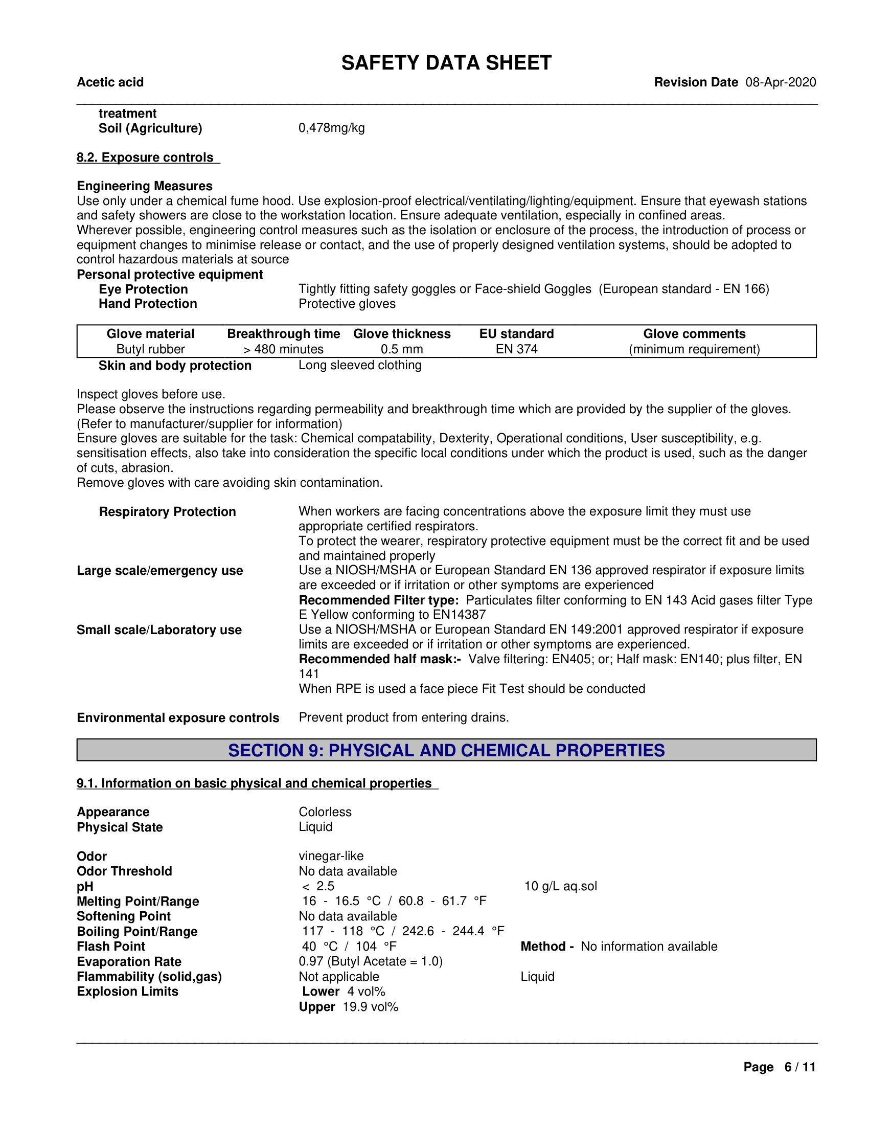 6. Acetic acid 64-19-7 MSDS-06
